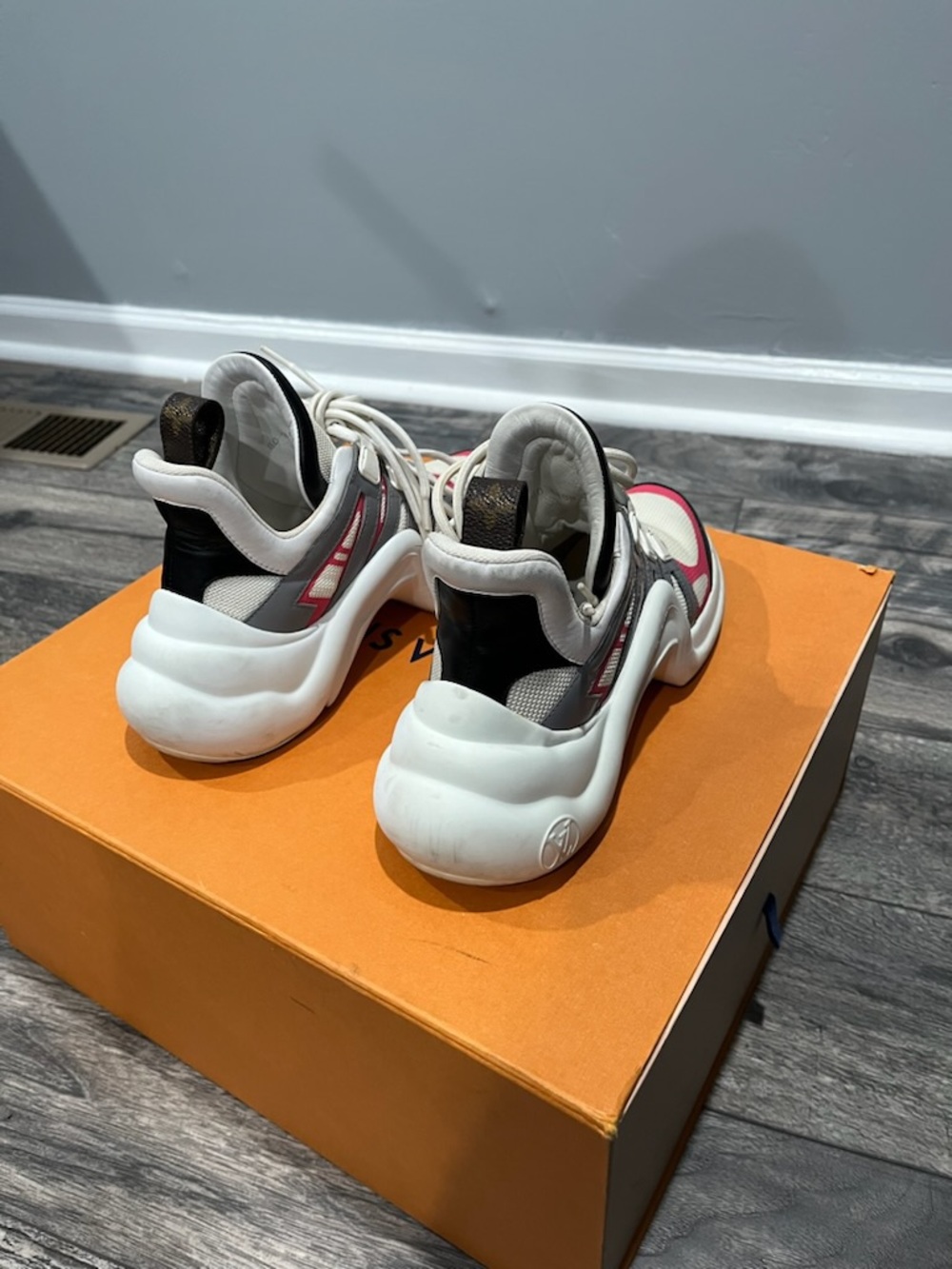 Louis Vuitton White, Pink & Black Women's Archlight Sneakers - Picture 4 of 4
